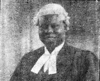 In his Barrister's robes, "Chief M.O. Ibeziako", Eastern Observer June 6, 1961