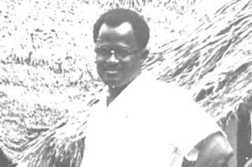 Ikenna Nzimiro near his father's compound in Oguta
